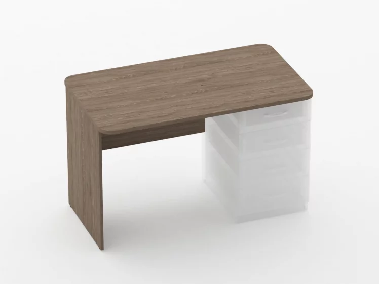 Стол прямой под встроенную тумбу Glassy 1.101.12Пр Дуб Верцаска_0