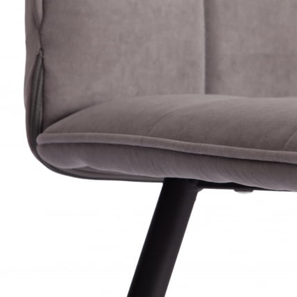 Стул обеденный Бари ЛТ, велюр, серый/черный, 29, 41х55х89 см / Bari LT,_7