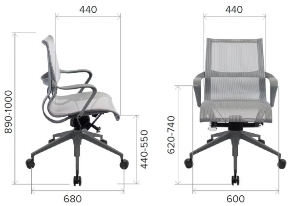 Премиум кресло Everprof Chicago Grey Сетка Серый_4