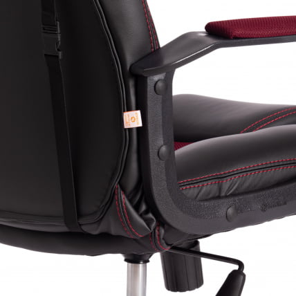 Кресло DRIVER (22) кож/зам/ткань, черный/бордо, 36-6/TW-13_12