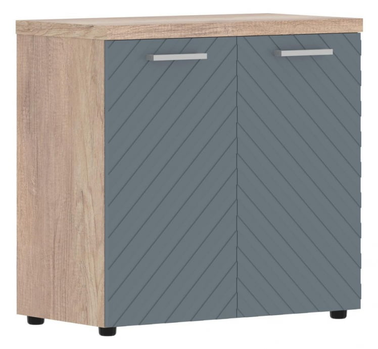 Шкаф с глухими малыми дверьми и топом Torr LUX TLLC 85.1 Дуб Каньон Серо-голубой_0