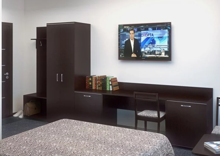 Стол (узкий) с тумбой и бортиком (правый) LIGHT С-СТУ-120 Пр Венге Цаво_1