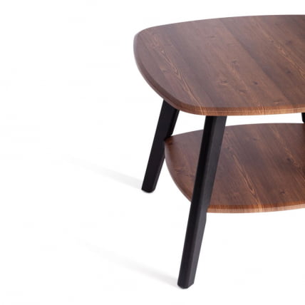 Журнальный стол РИО мдф, 65х65х50 см, орех кантри/черный / RIO_2