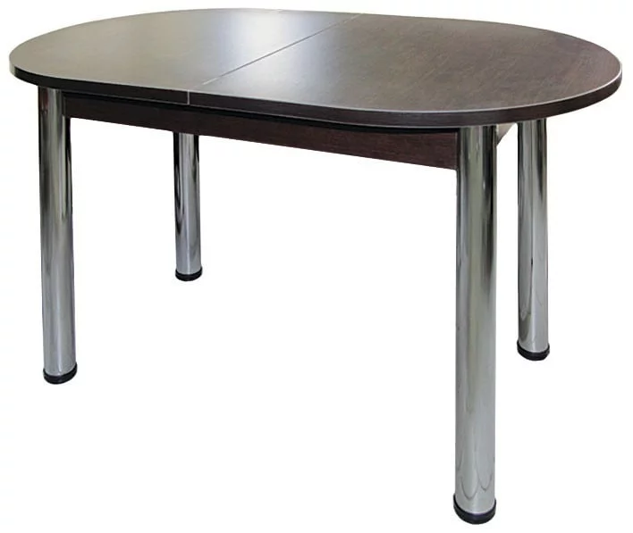 Стол обеденный Универсальный 32мм ХРОМ мет.напр. 3 кат. 1006 круги ЛДСП венге_0
