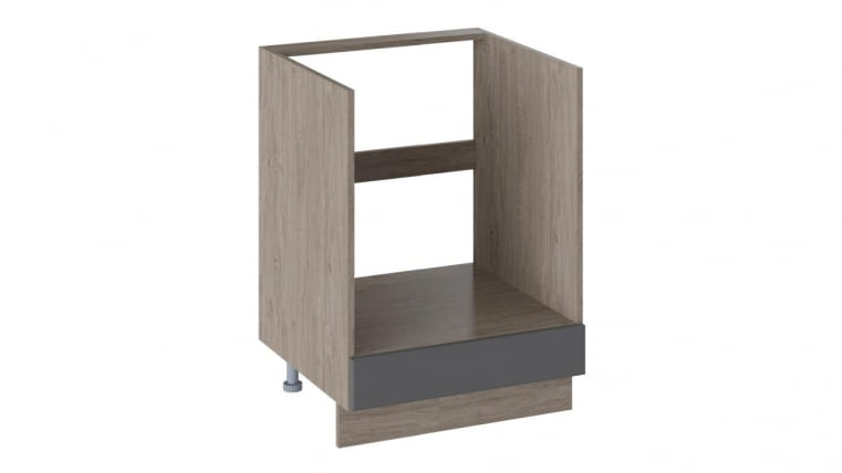 Шкаф напольный под бытовую технику Одри НБ1я_72(12)-60_1Я Дуб Сонома трюфель/Серый шелк_0