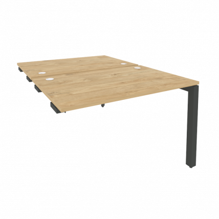 Стол-приставка двойной на П-образном м/к к опорным элем. ОНИКС О.МП-Д.СПР-2.8 Тиквуд Светлый/Антрацит / ONIX O.MP-D.SPR-2.8_0