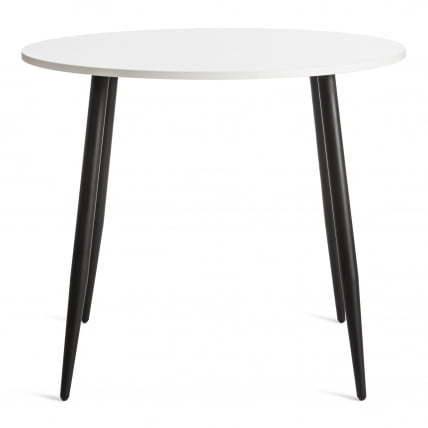 Стол УРАНУС ЛДСП/металл, 90кс90кс77 см, Белый/Черный / URANUS 90x90x77_1