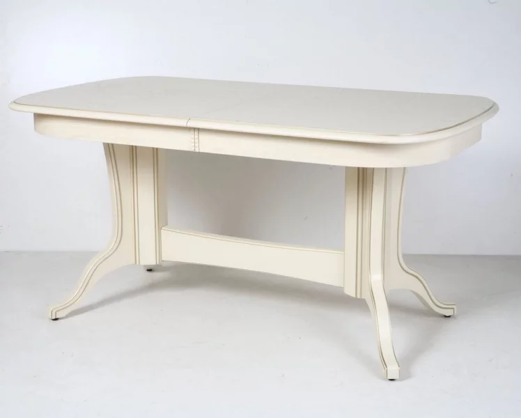 Стол обеденный раскладной Лира-3 (1,2м) тон 2М с золотой патиной_0