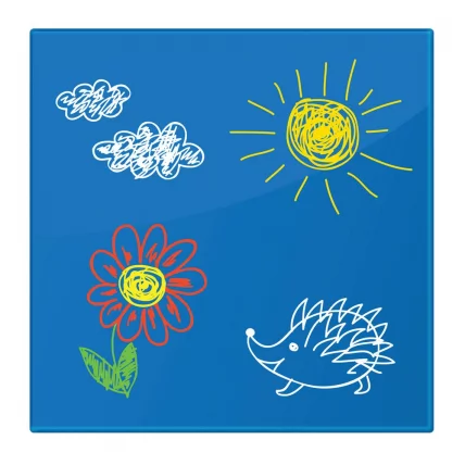 Доска магнитно-маркерная стеклянная BRAUBERG 45х45 см Синяя_5