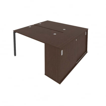 Рабочая станция с опорным шкафом-купе Metal System Б.РС-СШК-1.2 Венге/Антрацит_0
