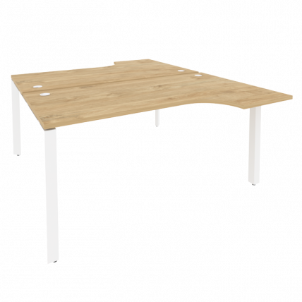 Рабочая станция на П-образном м/к ОНИКС О.МП-Д.СА-1 Тиквуд Светлый/Белый / ONIX O.MP-D.SA-1_0