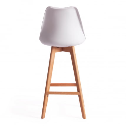 Стул барный TULIP BAR (mod. C1014H) пластик/дерево, 57 х 48 х 104 см, белый 018 /натуральный_3