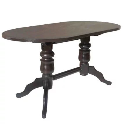 Стол обеденный Овальный на 2-м подст. толстая 1 кат. 2040 мат венге_0