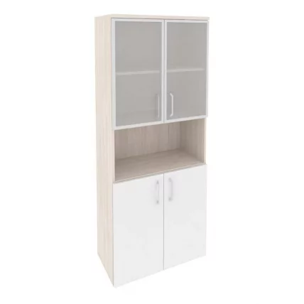 Шкаф высокий широкий ОНИКС О.СТ-1.4Р Денвер Светлый/Белый / ONIX O.ST-1.4R_0