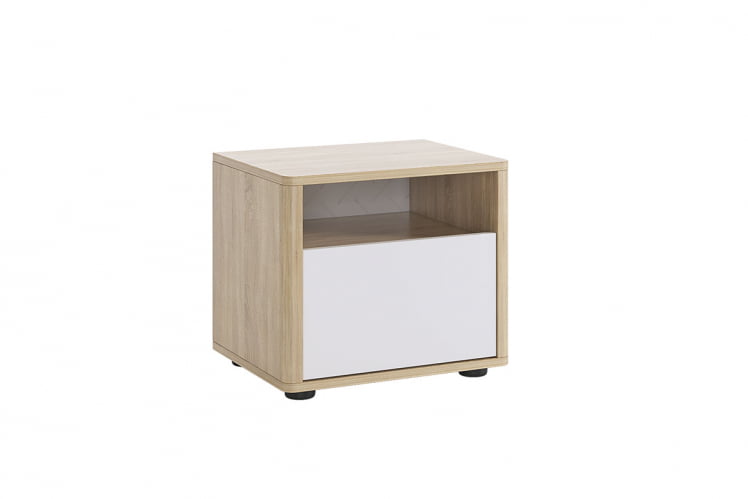 Тумба прикроватная Зара SMZ-04 дуб сонома/белый_0