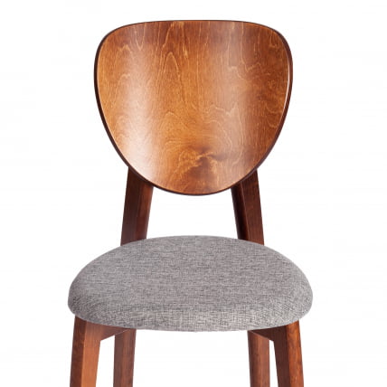 Стул DIAMANTE мягкое сидение бук, 42x42x85см, коричневый, ткань wool dimgrey, серый_5