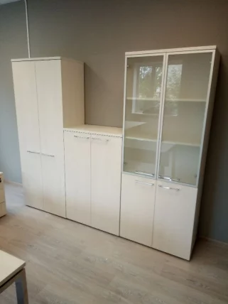 Шкаф высокий со стеклом GLOSS LINE 9НШ.005.19 Ivory_3