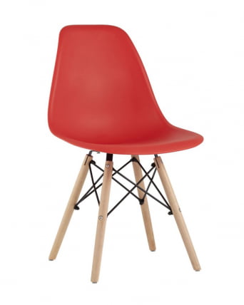 Стул Eames Style DSW красный (разборный каркас)_0