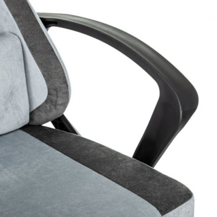 Кресло компьютерное BRABIX Forcer GM-127, 2 подушки, ткань, серое/светло-голубое_7