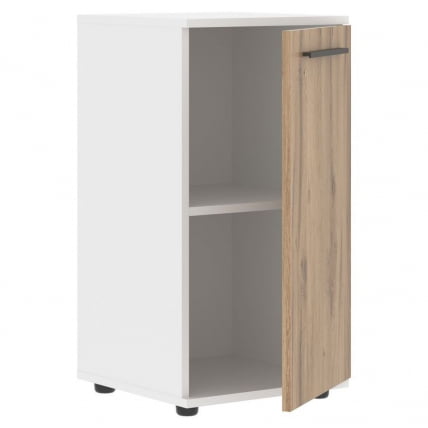 Шкаф колонка с глухой малой дверью ЕДИС ЕЛCС 42.1 Дуб Денвер светлый Мокко Белый / EDIS ELCS_1