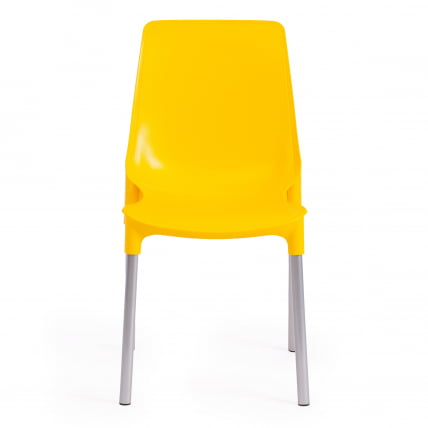 Стул GENIUS (mod 75) металл/пластик, 46x56x84cм, желтый/ножки хром_4