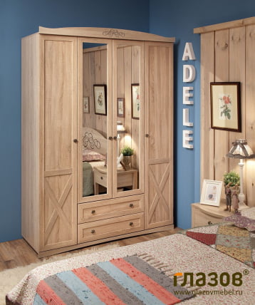 Шкаф для одежды и белья ADELE 9 Дуб Сонома (спальня)_2