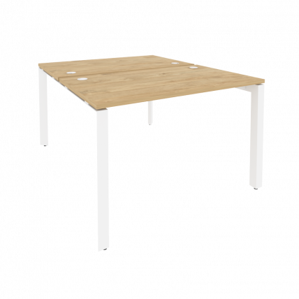 Рабочая станция на П-образном м/к ОНИКС О.МП-Д.РС-2.2.7 Тиквуд Светлый/Белый / ONIX O.MP-D.RS-2.2.7_0