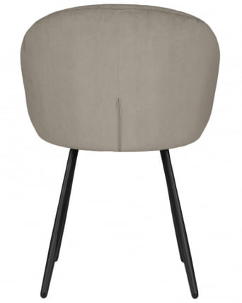 Стул обеденный DOBRIN NAOMI (ЭМАЛЬ ЧЕРНЫЙ МУАР велюр Catania Cocoa)_4