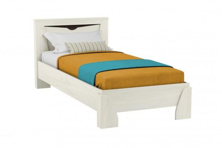 Кровать 900 Лючия 33.07 с настилом Ясень анкор светлый Венге_0