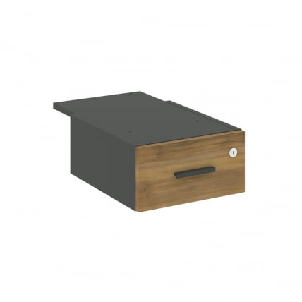 Тумба подвесная с одним ящиком CОНCЕПТ CН.ПТ-003 Б/В Сандал Янтарный Антрацит / CONCEPT CN.PT-003 B/W_0
