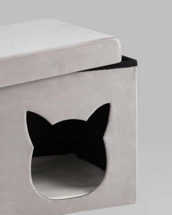 Пуф складной с ящиком Store Pet серый_5