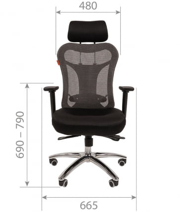 Кресло руководителя CHAIRMAN 769 Черный-серый_3