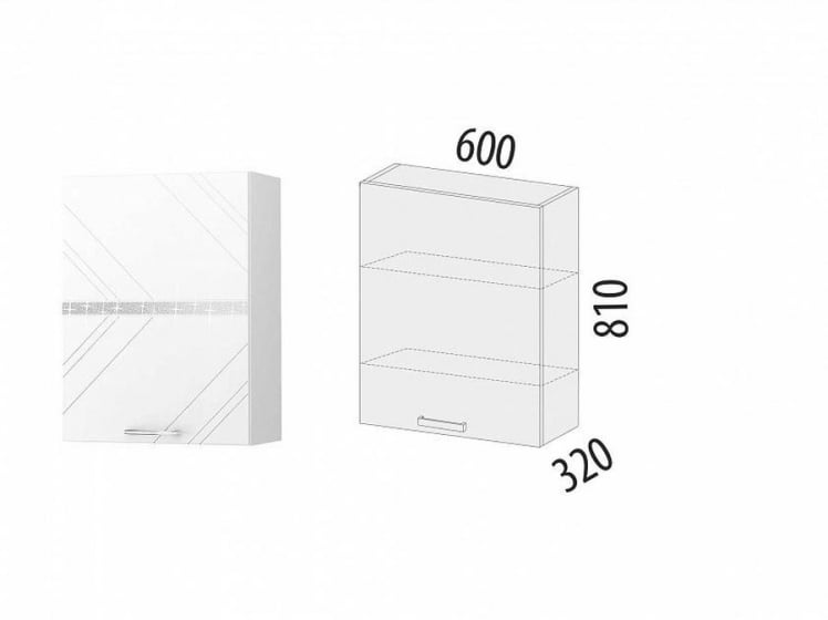 Шкаф кухонный (лев/прав) Бьянка 102.36_1