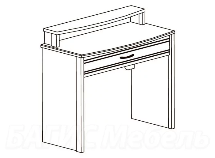 Стол туалетный Флоренция 673  Дуб оксофрд_1