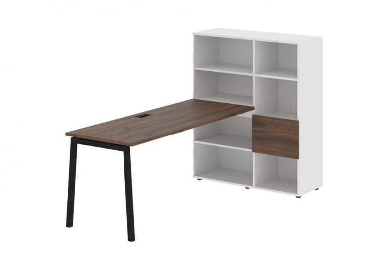 Рабочая станция ЕДИС ЕЛРСТ 1117 Дуб Денвер темный Черный Белый / EDIS ELRST_0