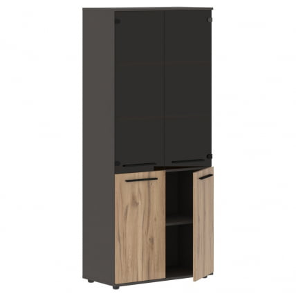 Шкаф комбинированный ЕДИС ЕХCС 85.2 Дуб Денвер светлый Черный Мокко / EDIS EHCS_1