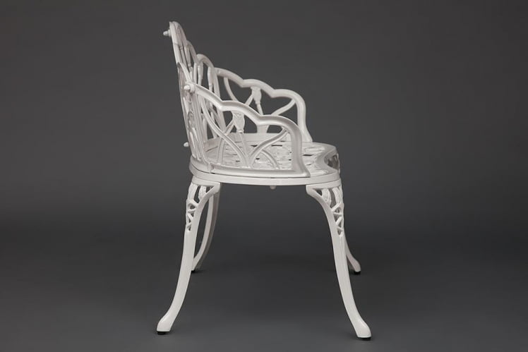 Скамья Secret De Maison Strauss (Штраус) алюминиевый сплав, 99хх56х76см, butter white_3