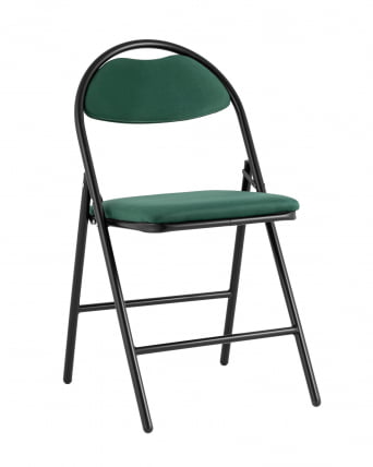 Стул складной Hagen black велюр Зеленый_0