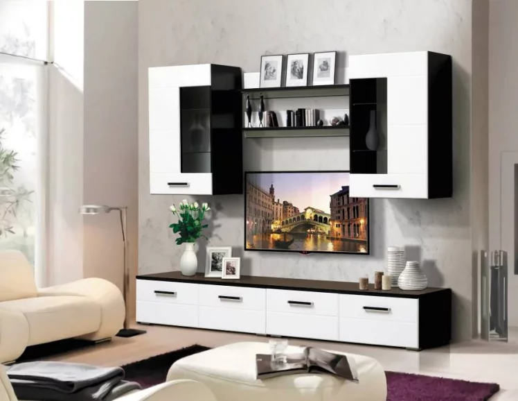 Набор мебели для гостиной Грация 1.7 МДФ матовый Венге/Дуб выбеленный_0