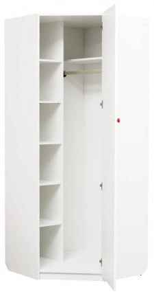 Шкаф угловой Радуга с зеркалом Синий/Белый_1