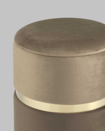 Пуф Кэрри с ящиком велюр Коричневый_4