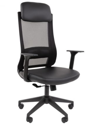 Офисное кресло CХАИРМАН 500 ЛТ (ЛТ) ЭКО экокожа Черный / CHAIRMAN (LT)_0