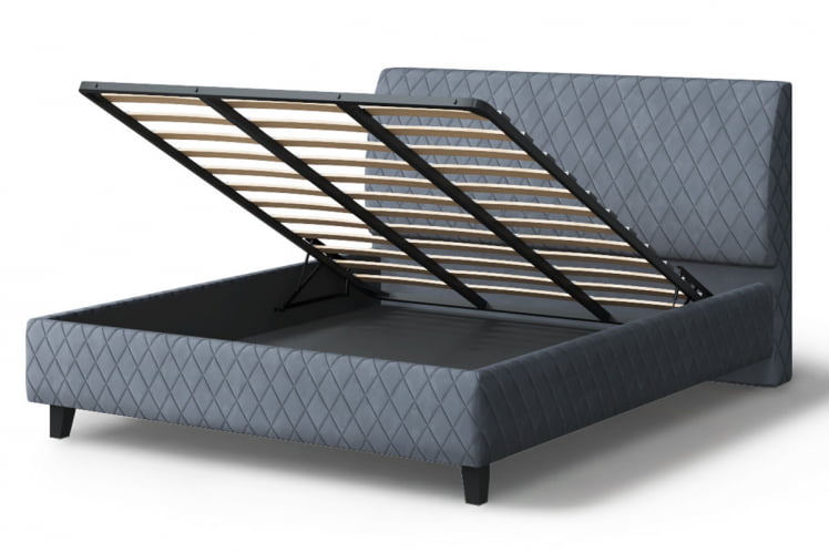 Кровать Хилтон, 2000 кс 1400 мм, серый / x_3