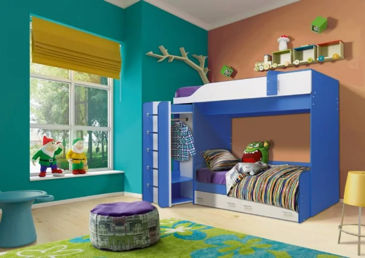 Кровать детская двухъярусная Юниор-8 Лайм/Белый_0