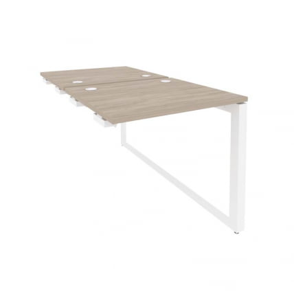 Стол-приставка двойной на О-образном м/к к опорым элем. ONIX O.MO-D.SPR-0.7 Дуб Аттик/Белый_0