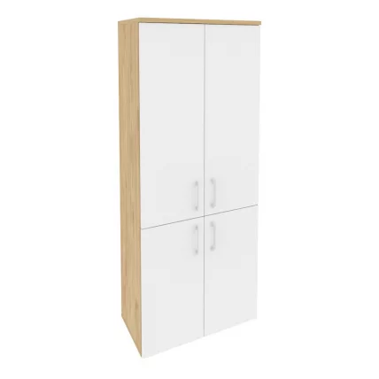 Шкаф высокий широкий ОНИКС О.СТ-1.3 Тиквуд Светлый/Белый / ONIX O.ST-1.3_0