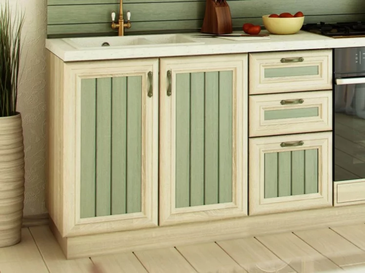 Тумба кухонная 600 с 3 ящиками (4) Кантри ЛД 235.071.000 Сономе эйч светлая_3