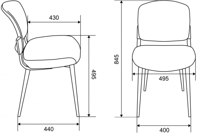 Стулья для кухни Бюрократ KF-8W Серый 2 шт._5