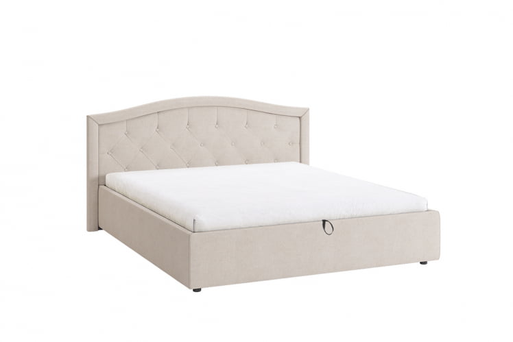 Кровать 1.6 Верона 2 с подъем. механизмом ЗП.КМ1.6-01.2 крем (велюр) / ZP.KM1.6-01.2_0