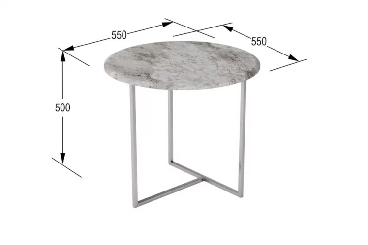 Стол журнальный Альбано Белый мрамор_1